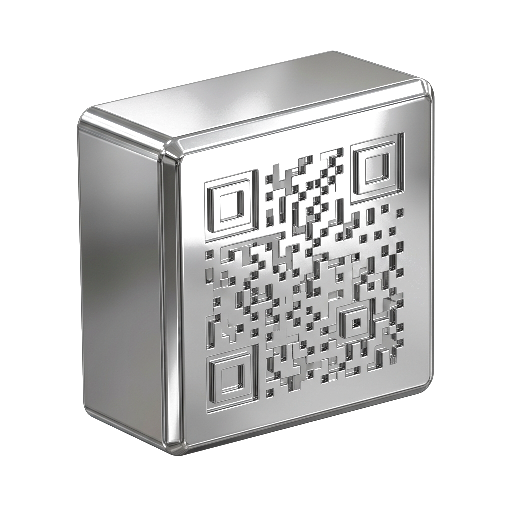 3D Chrome QR Code